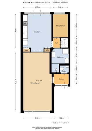 Floorplan - Schieweg 218A, 3038 BN Rotterdam